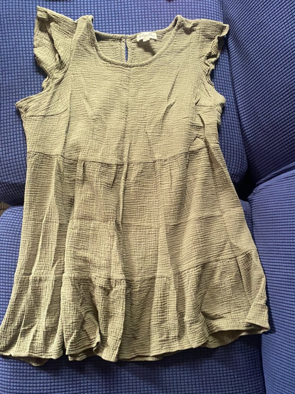Olive green summer dress